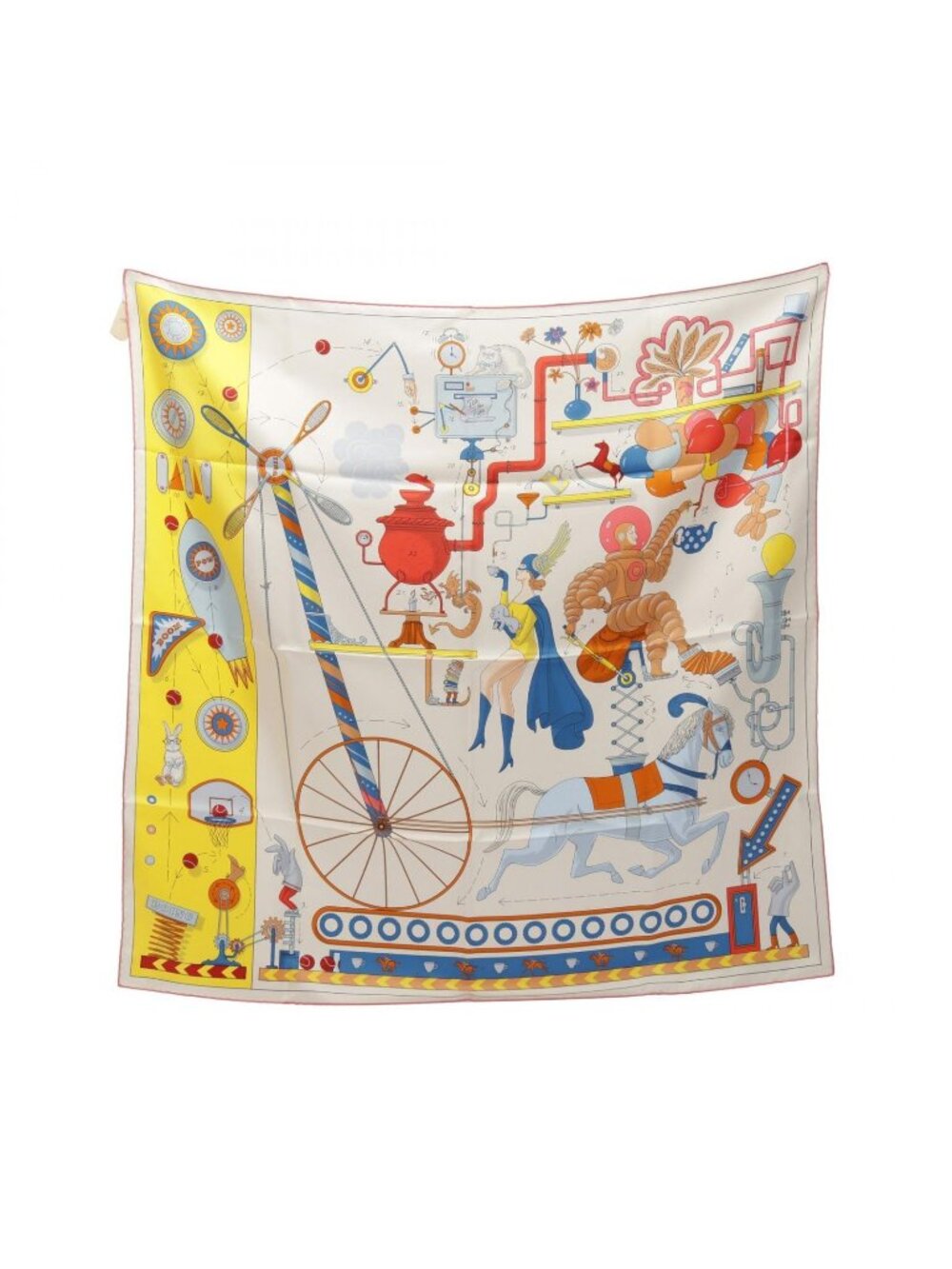 Hermes Scarf Carre 90 Tea for Two Silk